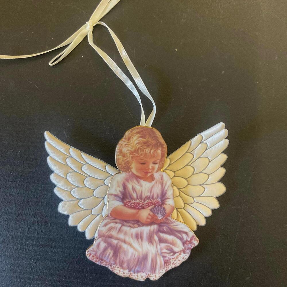 Bradford Heavens Little Angels Christmas Ornament Angel’s Joy 28th Issue 3.5”